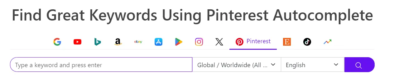 free tool for keyword research pinterest